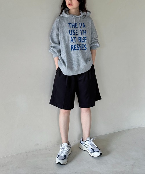 feepur by saya（フェピュールバイサヤ）の「アソートロゴビッグパーカー（パーカー・レディース・ブラック/チャコールグレー/オフホワイト/杢グレー・MEDIUM）」の5枚目の写真