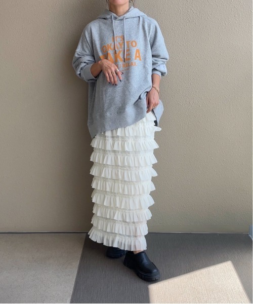 feepur by saya（フェピュールバイサヤ）の「アソートロゴビッグパーカー（パーカー・レディース・ブラック/チャコールグレー/オフホワイト/杢グレー・MEDIUM）」の15枚目の写真