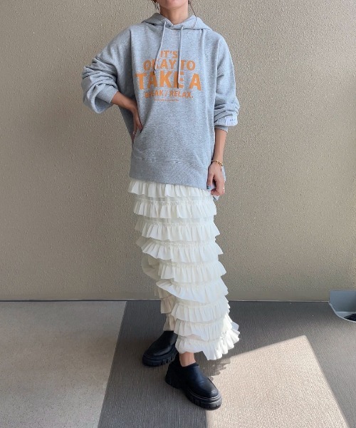 feepur by saya（フェピュールバイサヤ）の「アソートロゴビッグパーカー（パーカー・レディース・ブラック/チャコールグレー/オフホワイト/杢グレー・MEDIUM）」の16枚目の写真