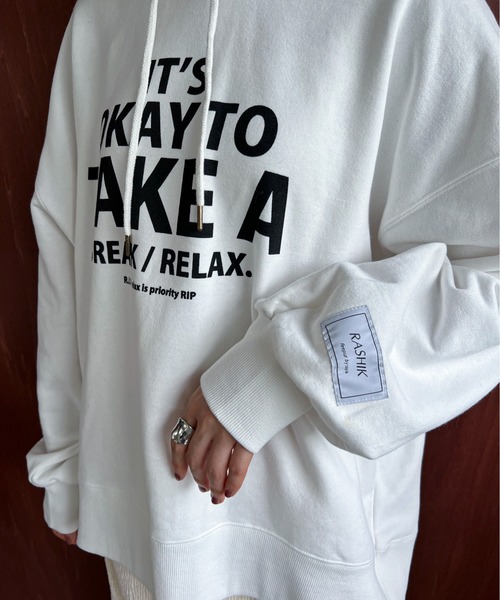 feepur by saya（フェピュールバイサヤ）の「アソートロゴビッグパーカー（パーカー・レディース・ブラック/チャコールグレー/オフホワイト/杢グレー・MEDIUM）」の13枚目の写真