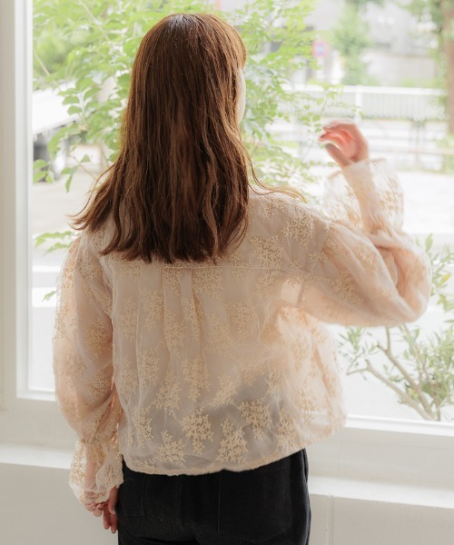 flower(フラワー)の「ブーケバルーンブラウス(シャツ/ブラウス・レディース・ベージュ/パープル/アイボリー・FREE)」の8枚目の写真