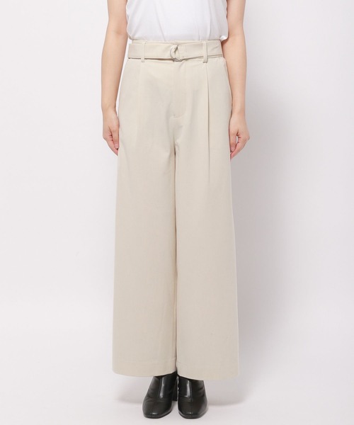 LOWRYS FARM（ローリーズファーム）の「ＴＲベルトツキタックワイドパンツ　 971228（その他パンツ・レディース・アイボリー/グレー/ベージュ・MEDIUM/LARGE）」の8枚目の写真