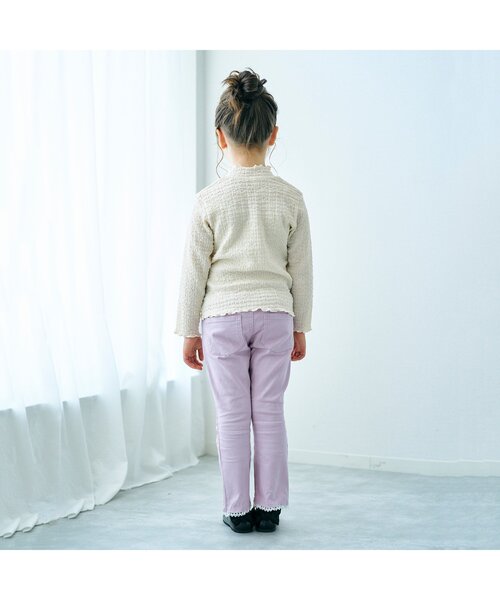 apres les cours（アプレレクール）の「【WEB限定】ぽこぽこジャガードTシャツ（Tシャツ/カットソー・キッズ・グリーン/ラベンダー/アイボリー・130/80/90/140/110/100/120）」の18枚目の写真