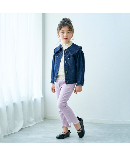 apres les cours（アプレレクール）の「【WEB限定】ぽこぽこジャガードTシャツ（Tシャツ/カットソー・キッズ・グリーン/ラベンダー/アイボリー・130/80/90/140/110/100/120）」の17枚目の写真