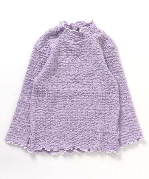 apres les cours（アプレレクール）の「【WEB限定】ぽこぽこジャガードTシャツ（Tシャツ/カットソー・キッズ・グリーン/ラベンダー/アイボリー・130/80/90/140/110/100/120）」の10枚目の写真