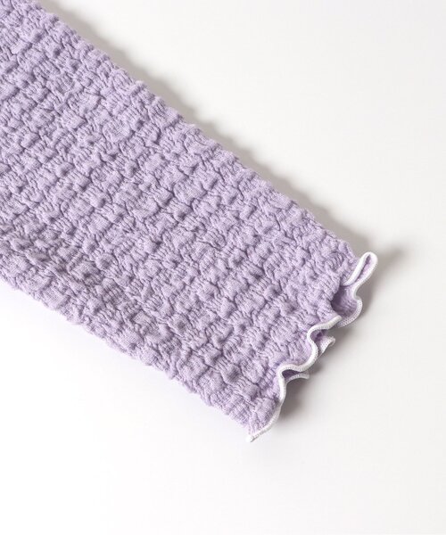 apres les cours（アプレレクール）の「【WEB限定】ぽこぽこジャガードTシャツ（Tシャツ/カットソー・キッズ・グリーン/ラベンダー/アイボリー・130/80/90/140/110/100/120）」の5枚目の写真