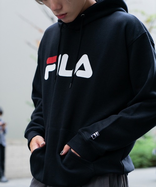 【FILA/フィラ】デカロゴプリント 裏起毛フーディー プルパーカー（パーカー）｜FILA（フィラ）