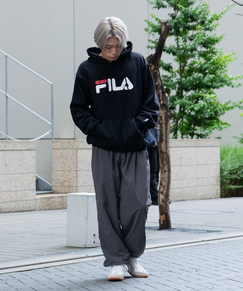 【FILA/フィラ】デカロゴプリント 裏起毛フーディー プルパーカー（パーカー）｜FILA（フィラ）