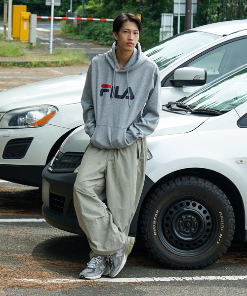 【FILA/フィラ】デカロゴプリント 裏起毛フーディー プルパーカー（パーカー）｜FILA（フィラ）