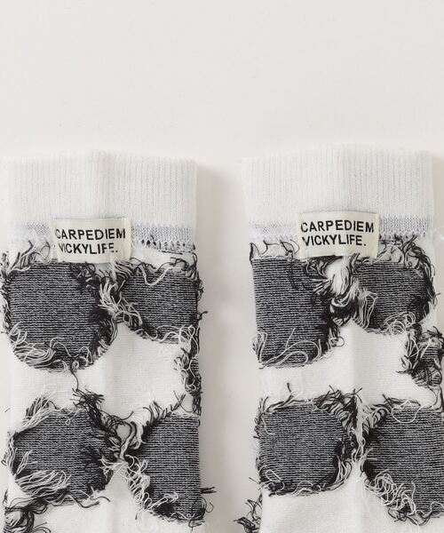 .KOM（ドットコム）の「『.KOM/ドットケーオーエム』ダメージソックス【Y】【CN】（ソックス/靴下・レディース・ブラック/ホワイト・FREE）」の13枚目の写真