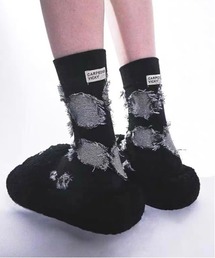 .KOM | 『.KOM/ドットケーオーエム』ダメージソックス【Y】【CN】(ソックス/靴下)