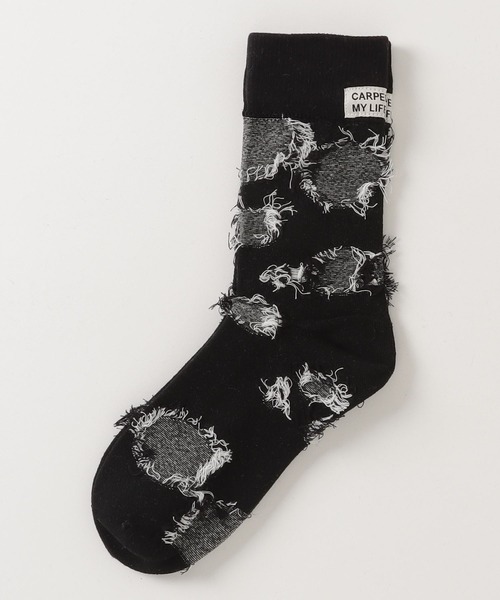 .KOM（ドットコム）の「『.KOM/ドットケーオーエム』ダメージソックス【Y】【CN】（ソックス/靴下・レディース・ブラック/ホワイト・FREE）」の15枚目の写真