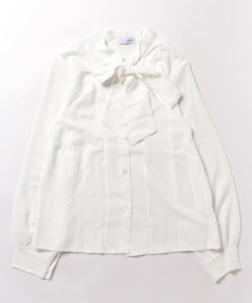 urge:(アージコロン )の「【URGE:】パール ビジュー付き リボンブラウス(シャツ/ブラウス・レディース・ホワイト・LARGE/MEDIUM)」の13枚目の写真