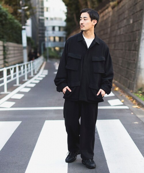 B:MING by BEAMS(ビーミングバイビームス)の「BURLAP OUTFITTER / Fleece B.D.U Jacket(ミリタリージャケット・メンズ・ブラック・SMALL/MEDIUM)」の2枚目の写真