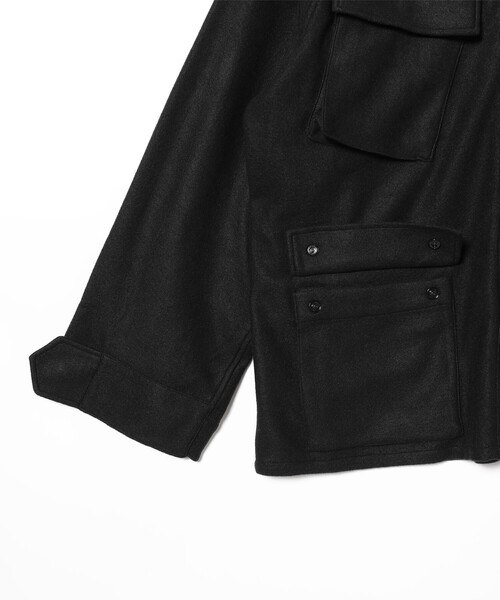 B:MING by BEAMS(ビーミングバイビームス)の「BURLAP OUTFITTER / Fleece B.D.U Jacket(ミリタリージャケット・メンズ・ブラック・SMALL/MEDIUM)」の8枚目の写真