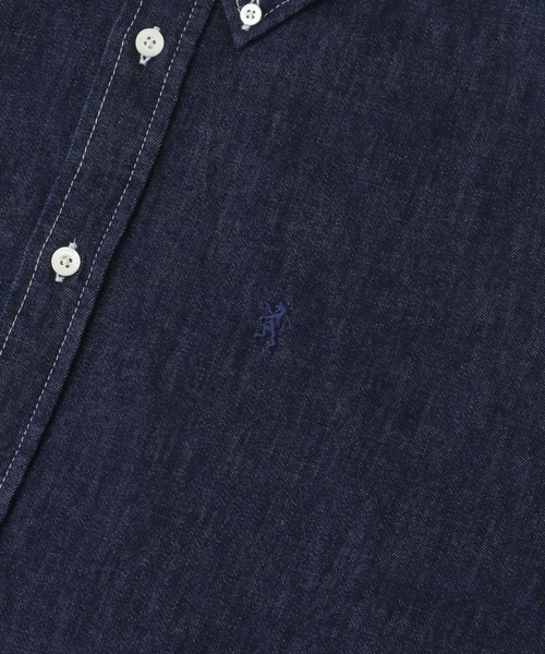 GYMPHLEX（ジムフレックス）の「GYMPHLEX　BUTTONDOWN SHIRTS LONG-SLEEVE（シャツ/ブラウス・レディース・インディゴブルー/ライトインディゴブルー・14）」の9枚目の写真