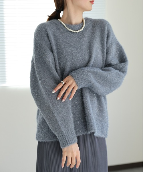 sorin ラメ　ニット SORIN（ソリン ）の「Sheer Lame Rib Top（ニット/セーター