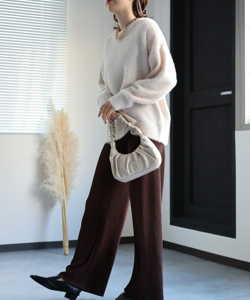 daiさま専用！【美品】08sircus08サーカス◆フィルムラメメランジニット 美品】08sircus08サーカス◇フィルムラメメランジニット カーキ