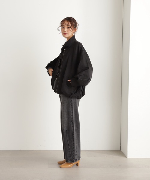 N.（N. Natural Beauty Basic）（エヌエヌナチュラルビューティーベーシック）の「◆バルーンナイロンブルゾン（ブルゾン・レディース・ブラック/オフホワイト/イエロー・MEDIUM）」の19枚目の写真
