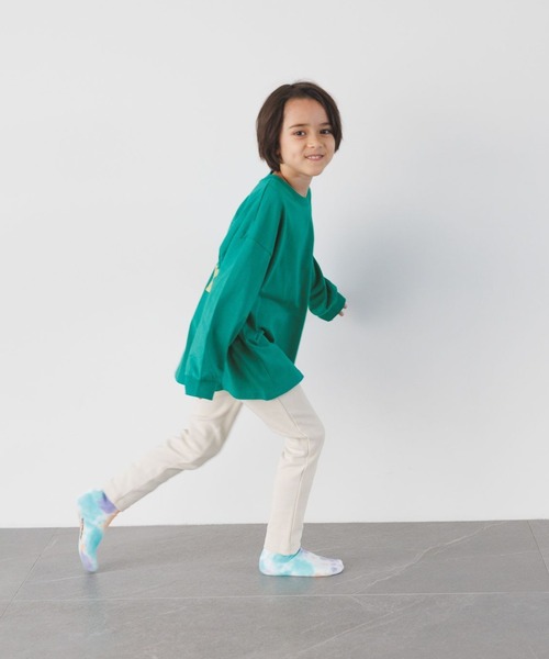 BAYFLOW（ベイフロー）の「【累計販売数10000点突破!!】のびのびストレッチフライスパンツ(KIDS)（その他パンツ・キッズ・ブルー/カーキ/ラベンダー/ブラック/グレー/マスタード/ネイビー/モカ/アイボリー/ミント・120cm/100cm/130cm/140cm/110cm）」の13枚目の写真