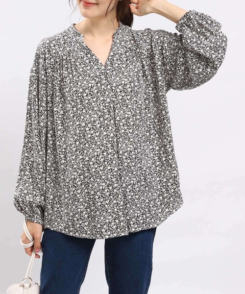 GLOBAL WORK Smile Seed Store(グローバルワーク スマイルシードストア)の「レーヨンスキッパーブラウス/965458(シャツ/ブラウス・レディース・チャコール/グレー系その他/杢グレー/グレー系その他6/グレー・X-LARGE/SMALL/MEDIUM/LARGE)」の4枚目の写真