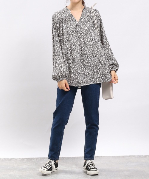 GLOBAL WORK Smile Seed Store(グローバルワーク スマイルシードストア)の「レーヨンスキッパーブラウス/965458(シャツ/ブラウス・レディース・チャコール/グレー系その他/杢グレー/グレー系その他6/グレー・X-LARGE/SMALL/MEDIUM/LARGE)」の17枚目の写真