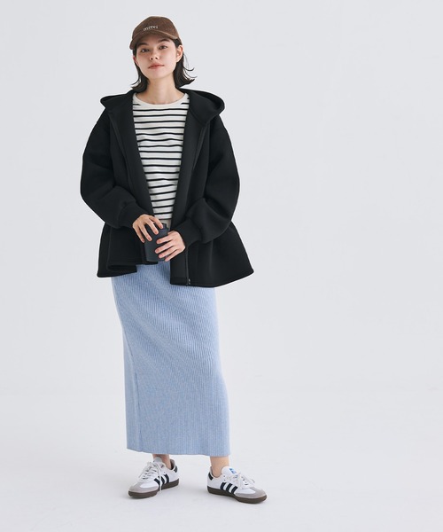 aga ダンボールニットフードジレ YAMADAYA aga ダンボールニットフードジレ YAMADAYA