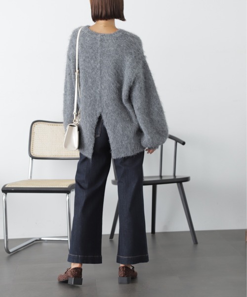 FREE'S MART（フリーズマート）の「◆［ＷＥＢ限定カラー］ウール混シャギークルーニット（ニット/セーター・レディース・イエロー/ブルー/オレンジ/チャコール・FREE）」の11枚目の写真