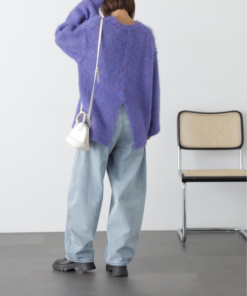 FREE'S MART（フリーズマート）の「◆［ＷＥＢ限定カラー］ウール混シャギークルーニット（ニット/セーター・レディース・イエロー/ブルー/オレンジ/チャコール・FREE）」の22枚目の写真