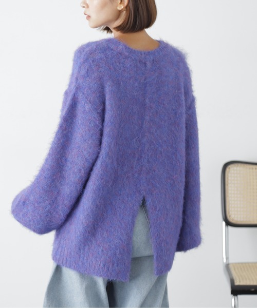 FREE'S MART（フリーズマート）の「◆［ＷＥＢ限定カラー］ウール混シャギークルーニット（ニット/セーター・レディース・イエロー/ブルー/オレンジ/チャコール・FREE）」の15枚目の写真