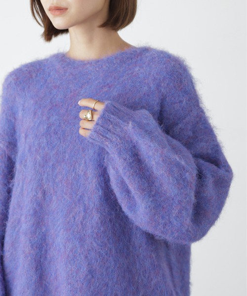 FREE'S MART（フリーズマート）の「◆［ＷＥＢ限定カラー］ウール混シャギークルーニット（ニット/セーター・レディース・イエロー/ブルー/オレンジ/チャコール・FREE）」の16枚目の写真