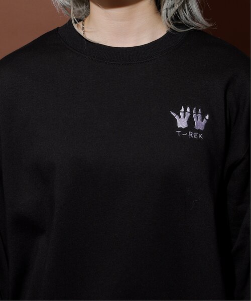 DOUBLE NAME（ダブルネーム）の「恐竜図鑑BACK刺しゅう裏毛プルオーバー/ユニセックス可（Tシャツ/カットソー・レディース・ブラック/オートミール/マスタード・FREE）」の17枚目の写真