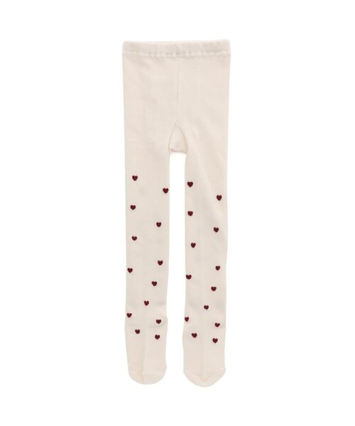 apres les cours(アプレレクール)の「花柄・ハート柄タイツ(タイツ/ストッキング・キッズ・ブラウン/アイボリー/ネイビー・90/110/100/120/140)」の2枚目の写真