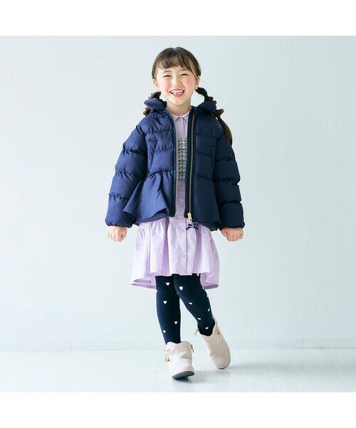 apres les cours(アプレレクール)の「花柄・ハート柄タイツ(タイツ/ストッキング・キッズ・ブラウン/アイボリー/ネイビー・90/110/100/120/140)」の6枚目の写真