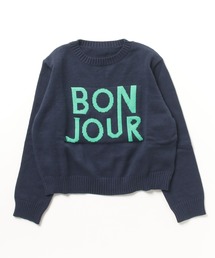 BONJOURジャガードニットプルオーバー