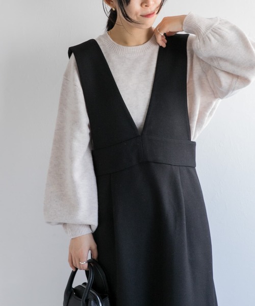 FORK&SPOON（フォークアンドスプーン）の「FORK&SPOON　ギャザースリーブニット（ニット/セーター・レディース・グレー系その他/オートミール/ブラック/ライトブルー・1）」の10枚目の写真