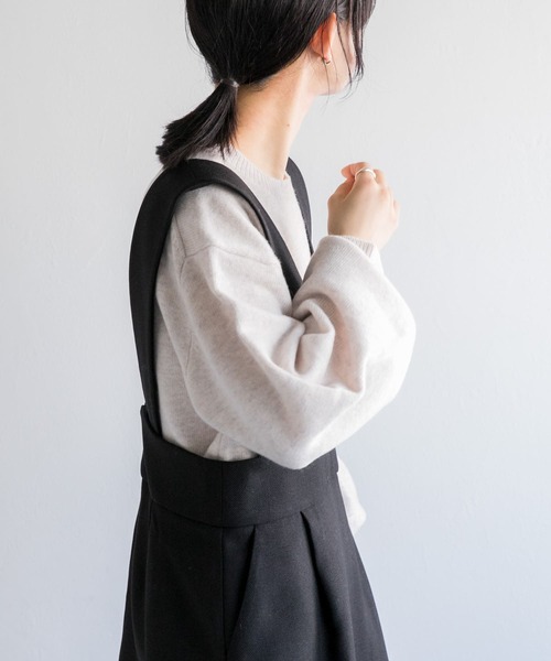 FORK&SPOON（フォークアンドスプーン）の「FORK&SPOON　ギャザースリーブニット（ニット/セーター・レディース・グレー系その他/オートミール/ブラック/ライトブルー・1）」の11枚目の写真