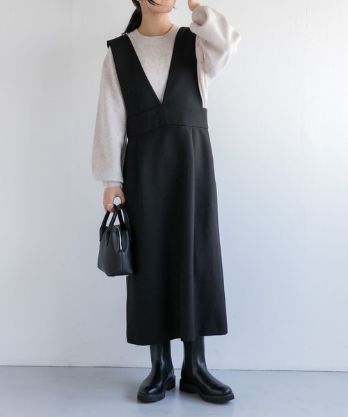 FORK&SPOON（フォークアンドスプーン）の「FORK&SPOON　ギャザースリーブニット（ニット/セーター・レディース・グレー系その他/オートミール/ブラック/ライトブルー・1）」の15枚目の写真