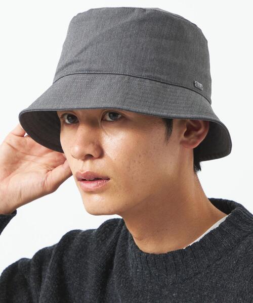 green label relaxing（グリーンレーベルリラクシング）の「GLR TR ツイル ロゴ ハット（ハット・メンズ・ブラック/グレー・FREE）」の2枚目の写真