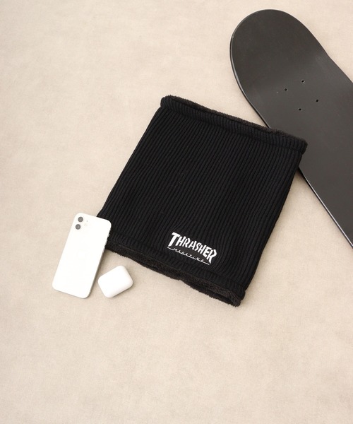 THRASHER(スラッシャー)の「THRASHER LONG KNIT NW(ネックウォーマー/スヌード・メンズ・ブラック・FREE)」の6枚目の写真