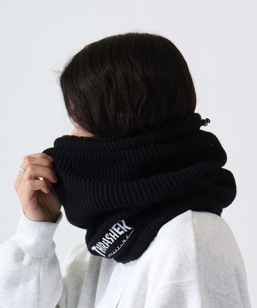 THRASHER(スラッシャー)の「THRASHER LONG KNIT NW(ネックウォーマー/スヌード・メンズ・ブラック・FREE)」の3枚目の写真