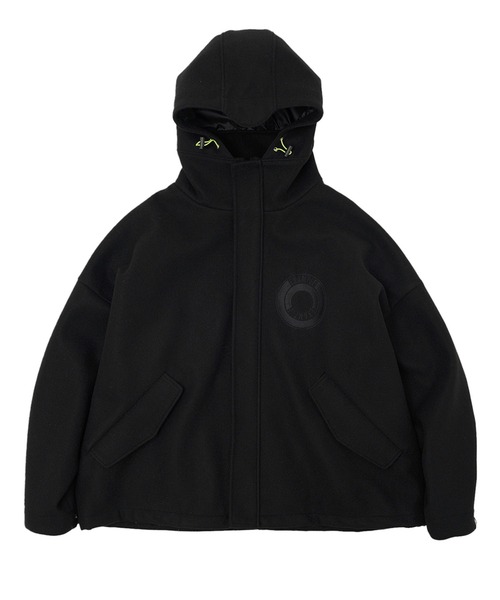 EXAMPLE（エグザンプル）の「EXAMPLE MELTON HALF COAT（マウンテンパーカー・メンズ・オリーブ/ブラック/チャコールグレー・XL/M/L）」の8枚目の写真