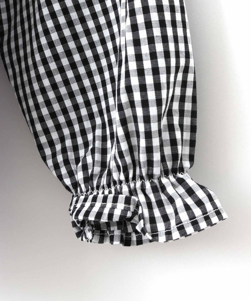 MAKE YOUR DAY（メイクユアデイ）の「スプリングフリルブラウス■80～140cm（シャツ/ブラウス・キッズ・サックスブルー/ブラック/オフホワイト・80/110/90/100/140/130/120）」の21枚目の写真