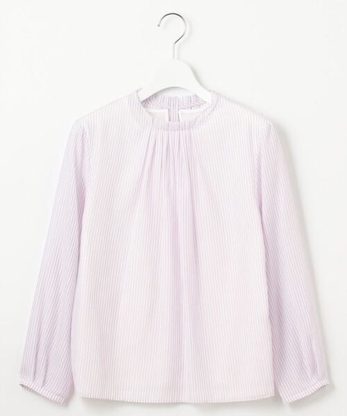 J.PRESS Ladies(J.プレス レディス)の「カチオン ストライプ カットソー(Tシャツ/カットソー・レディース・ホワイト系1/ライトグレー系1/ふじ色系1・SMALL)」の14枚目の写真