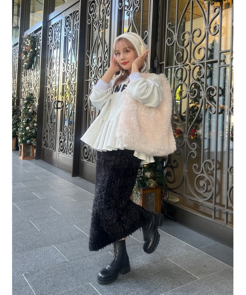 jumelle（ジュメロ）の「【伸縮性抜群！】feather rame skirt