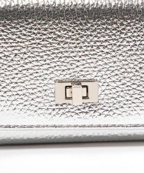 mysty woman（ミスティウーマン）の「しぼレザーミニウォレット 102545（財布・レディース・オフホワイト/シルバー・FREE）」の3枚目の写真