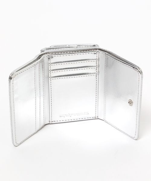 mysty woman（ミスティウーマン）の「しぼレザーミニウォレット 102545（財布・レディース・オフホワイト/シルバー・FREE）」の4枚目の写真