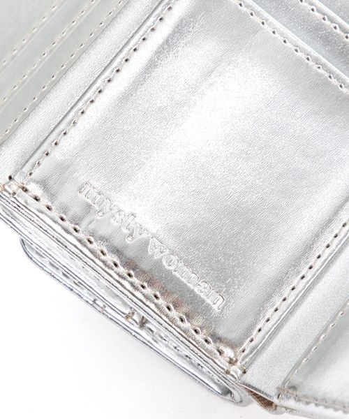 mysty woman（ミスティウーマン）の「しぼレザーミニウォレット 102545（財布・レディース・オフホワイト/シルバー・FREE）」の5枚目の写真