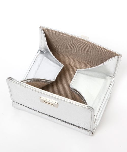 mysty woman（ミスティウーマン）の「しぼレザーミニウォレット 102545（財布・レディース・オフホワイト/シルバー・FREE）」の6枚目の写真