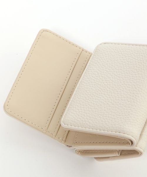 mysty woman（ミスティウーマン）の「しぼレザーミニウォレット 102545（財布・レディース・オフホワイト/シルバー・FREE）」の7枚目の写真